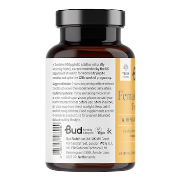 Bud Nutrition Female Fertility Formula 60 Capsules image 2