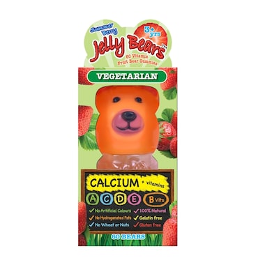 Jelly Bears Calcium + Vitamins Fruit Bear 60 Chewables