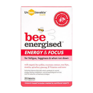 Unbeelievable Health Bee Energised Energy and Focus 20 Capsules image 1
