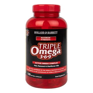 Holland & Barrett Maximum Strength Triple Omega 369 120 Capsules image 1