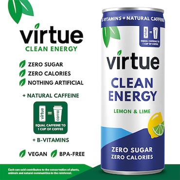 Virtue Clean Energy Lemon & Lime 250ml image 2