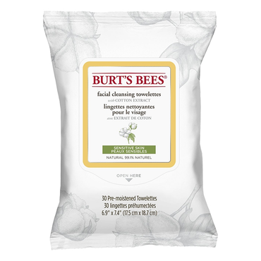 Review of Burt's Bees 30 Sensitive Facial Cleansing Towelettes with Cotton Extract