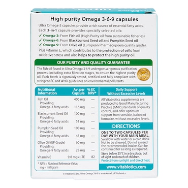 Vitabiotics Ultra Omega 369 Formula 60 Capsules image 2