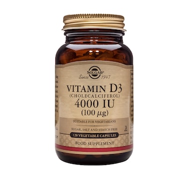 Solgar Vitamin D3 4000IU 120 Vegetable Capsules image 1
