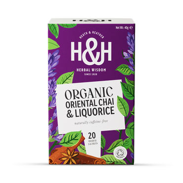 Heath & Heather Organic Oriental Chai & Liquorice 20 Tea Bags