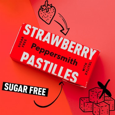 Peppersmith 100% Xylitol Strawberry Pastilles 15g image 2