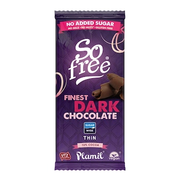 So Free No Added Sugar Finest Dark Chocolate Thin 80g