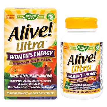 Nature's Way Alive! Women’s Ultra Energy Multi Vitamin & Energy 60 Tablets image 1