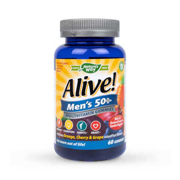 Alive! Men’s Ultra 50+ Multi Vitamin & Mineral 60 Gummies