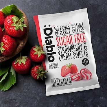 Diablo Sugar Free Strawberry & Cream Sweets 75g image 3