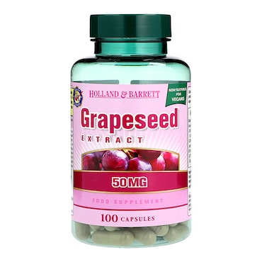 Holland & Barrett Grapeseed Extract 50mg 100 Capsules image 1