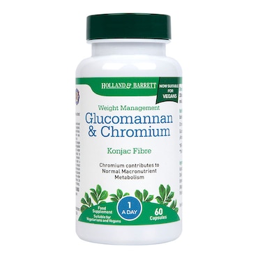 Holland & Barrett Glucomannan & Chromium 60 Capsules image 1