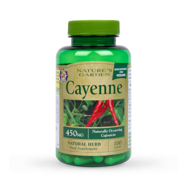 Nature's Garden Cayenne 100 Softgel Capsules 450mg