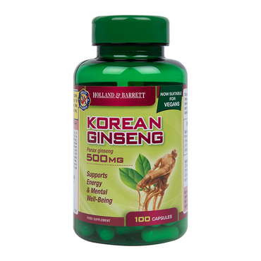 Holland & Barrett Korean Ginseng 500mg Capsules