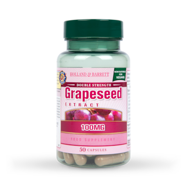 Holland & Barrett Double Strength Grapeseed Extract 100mg 50 Capsules image 1