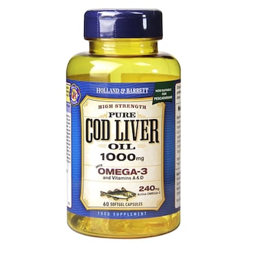 Holland & Barrett Cod Liver Oil 1000mg 60 Softgel Capsules