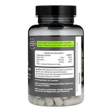 PE Nutrition ZMA Anabolic Mineral Support Formula 90 Capsules image 2