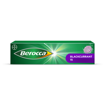 Berocca Energy Effervescent Tablets Blackcurrant 15 Tablets