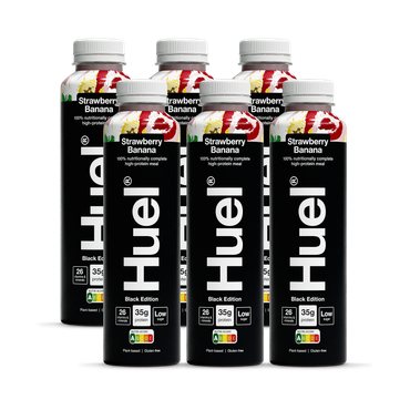 Huel Black Edition 100% Nutritionally Complete Meal Strawberry & Banana 6 x 500ml