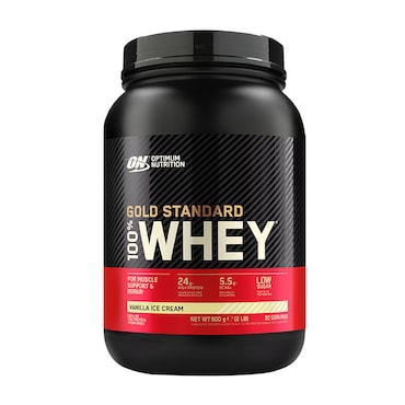 Optimum Nutrition Gold Standard 100% Whey Protein Vanilla Ice Cream 900g image 1