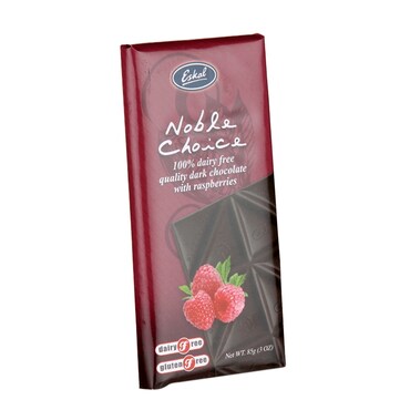 Noble Choice 100% Dairy Free Dark Chocolate with Raspberry 85g