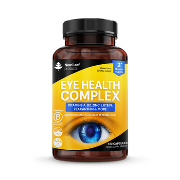 New Leaf Products Eye Health Complex Vitamin A, B2, Zinc, Lutein Zeaxanthin 120 Capsules