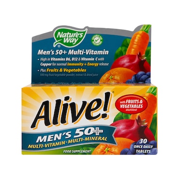 Nature's Way Alive! Men's 50+ Multi-Vitamin 30 Tablets image 1