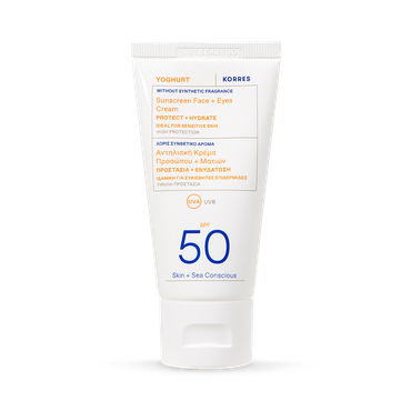 Review of Korres Yoghurt Unscented Face + Eyes Gel-Cream SPF 50 40ml
