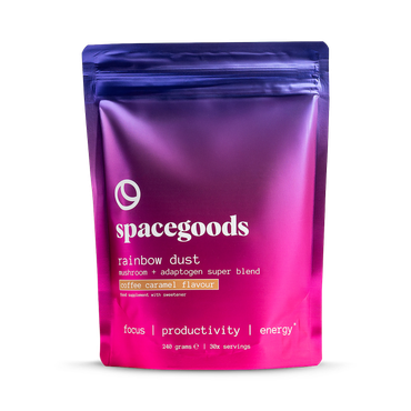 Review of Spacegoods Rainbow Dust Coffee Caramel Superfood Powder 240g