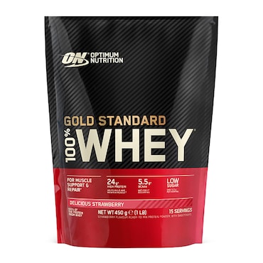 Optimum Nutrition Gold Standard 100% Whey Protein Strawberry 450g image 1