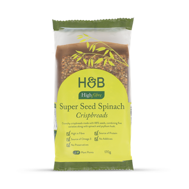 Review of Holland & Barrett High Fibre Super Seed Spinach Crispbreads 170g