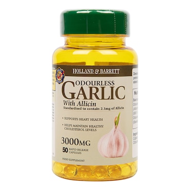 Holland & Barrett Odourless Garlic 50 Capsules 3000mg image 1