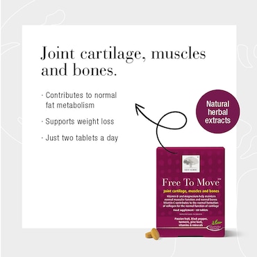 New Nordic Free to Move Joint Cartilage, Muscles & Bones 60 Tablets image 2