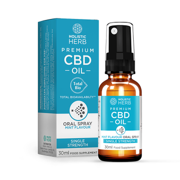 Holistic Herb Premium CBD Oral Spray Single Strength 30ml Mint Flavour