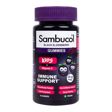 Sambucol For Kids 4-12 Years + Vitamin C Black Elderberry 30 Gummies image 1