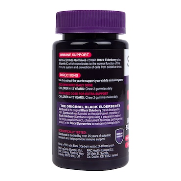 Sambucol For Kids 4-12 Years + Vitamin C Black Elderberry 30 Gummies image 2