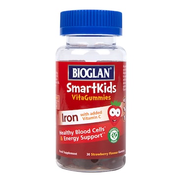 Bioglan SmartKids Iron with Vitamin C 30 Strawberry Flavour Gummies image 1