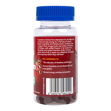 Bioglan SmartKids Iron with Vitamin C 30 Strawberry Flavour Gummies image 3