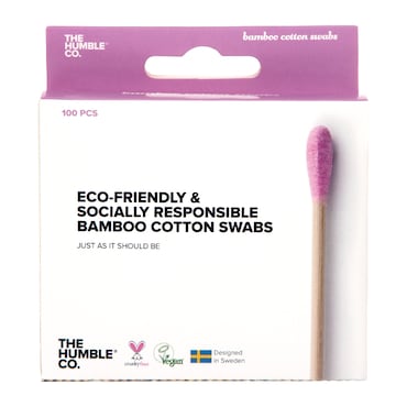 Humble Bamboo Cotton Swabs - Purple 100pcs image 1