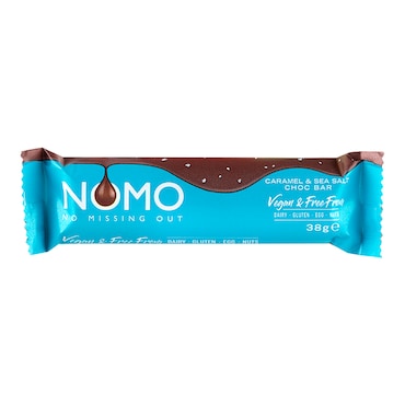 NOMO Vegan Caramel & Sea Salt Choc Bar 38g image 1