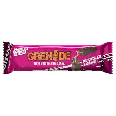 Grenade Dark Chocolate Raspberry Protein Bar 60g image 1