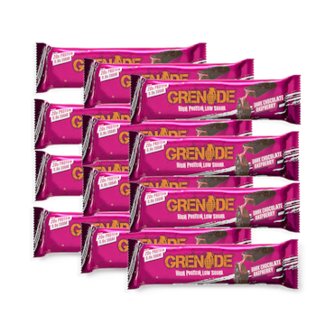 Grenade Dark Chocolate Raspberry Protein Bars 12x 60g image 1