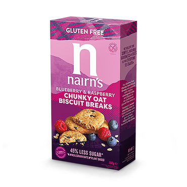 Nairn's Gluten Free Blueberry & Raspberry Chunky Oat Biscuit Breaks 160g