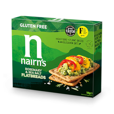 Nairn's Gluten Free Rosemary & Sea Salt Flatbreads 150g