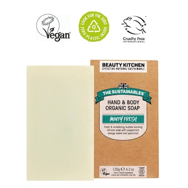 Beauty Kitchen The Sustainables Minty Fresh Hand & Body Organic Soap 120g image 2