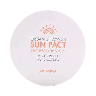 Whamisa Organic Flowers Sun Pact Natural Expression SPF50 16g image 2