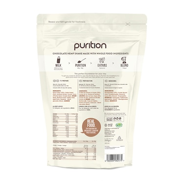 Purition Vegan Wholefood Nutrition Chocolate 250g image 2