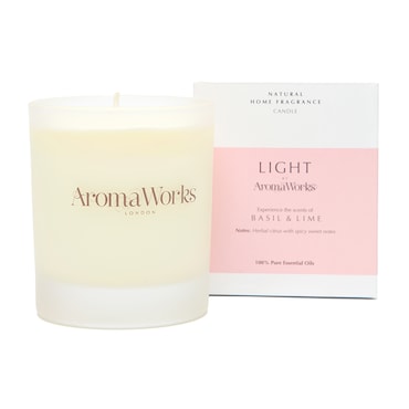 Aromaworks Basil & Lime Soy Wax Candle 220g image 2