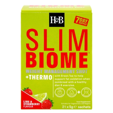 Holland & Barrett Slimbiome Thermo Strawberry & Lime Flavour 21 Sachets image 1