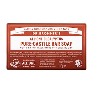 Dr Bronner All-One Eucalyptus Pure-Castile Bar Soap 140g image 1